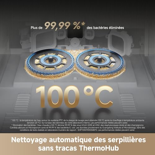 dreame Matrix10 Ultra Robot Aspirateur, Multi-Serpillière, 8 cm Franchis, 30 000 Pa, Vidange/Remplissage Auto, Auto-Nettoyage, 100% Démêlage, 240+ Obstacles, Commande Vocale