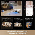 dreame Matrix10 Ultra Robot Aspirateur, Multi-Serpillière, 8 cm Franchis, 30 000 Pa, Vidange/Remplissage Auto, Auto-Nettoyage, 100% Démêlage, 240+ Obstacles, Commande Vocale