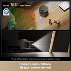 DREAME L40s Pro Ultra Robot Aspirateur, 19 000 Pa, Brosse Double HyperStream, Franchit 4 cm, Brosse latérale extensible et relevable, Nettoyage à la serpillière à l'eau chaude à 75°C,Auto-nettoyant3.0