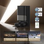 DREAME L40s Pro Ultra Robot Aspirateur, 19 000 Pa, Brosse Double HyperStream, Franchit 4 cm, Brosse latérale extensible et relevable, Nettoyage à la serpillière à l'eau chaude à 75°C,Auto-nettoyant3.0