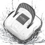 WYBOT Robot Piscine sans Fil pour Piscine Hors Sol Jusqu'à 80m², Double Motorisation Aspirateur Robot Piscine 100 Minutes d'Aspiration Puissante Robot | Stationnement Automatique Blanc