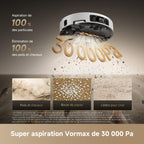 dreame Matrix10 Ultra Robot Aspirateur, Multi-Serpillière, 8 cm Franchis, 30 000 Pa, Vidange/Remplissage Auto, Auto-Nettoyage, 100% Démêlage, 240+ Obstacles, Commande Vocale