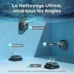 AIPER Scuba X1 Robot Piscine avec App, Aspirateur Piscine avec WavePath 3.0 et Navigation Intelligente, Système de Filtration Ultra-Fine, Nettoyage Ligne d’Eau, Idéal pour Les Piscines Enterrées